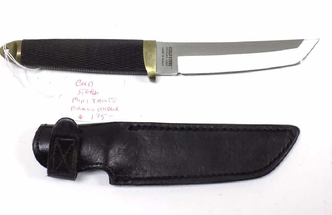 COLD STEEL BRASS HANDLE MINI TANTO KNIFE (1 of 1)