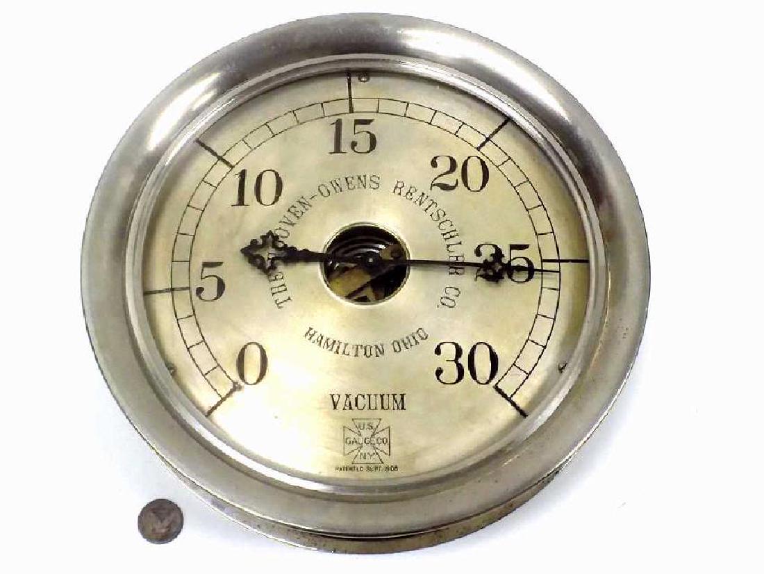 HOOVEN OWENS RENTSCHLER CO. CHROME VACUUM GAUGE (1 of 4)