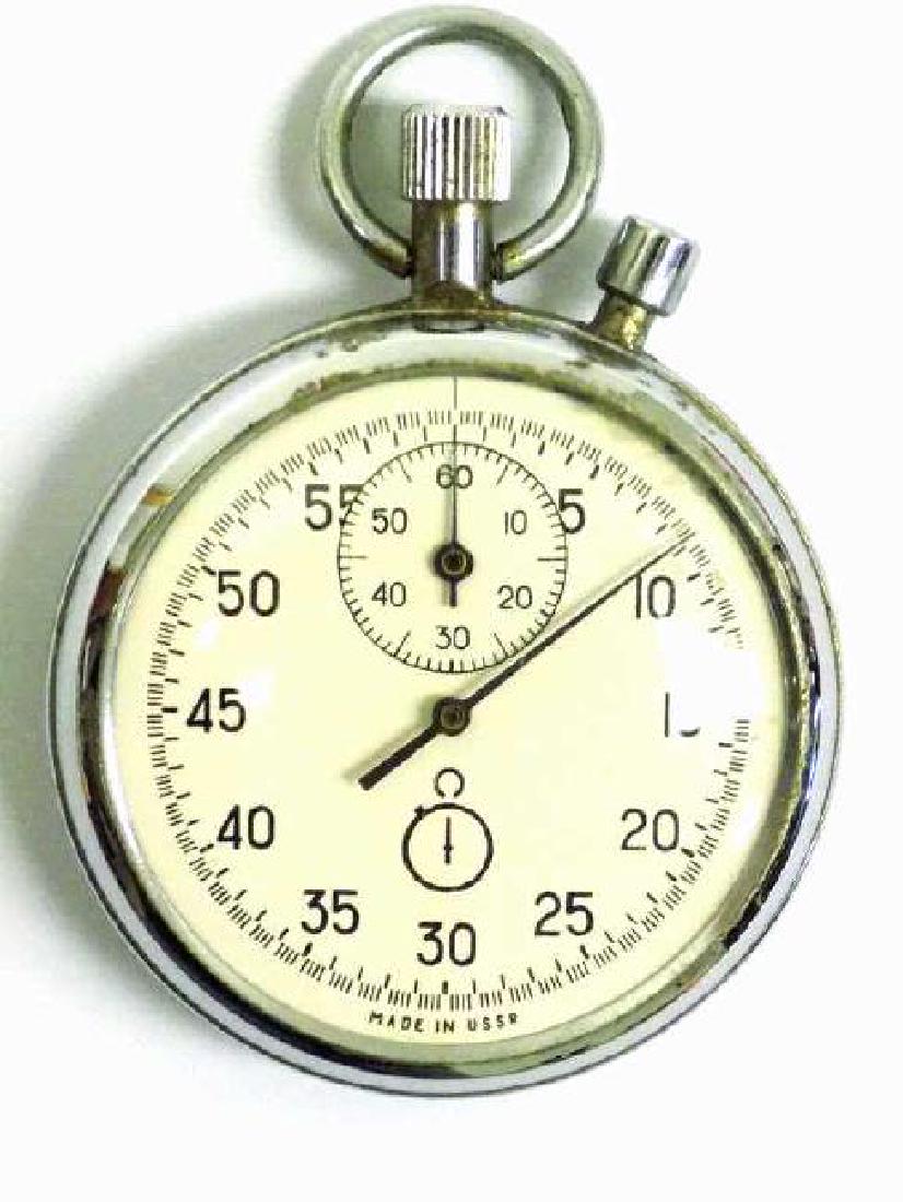 USSR RUSSIAN AGAT 16 JEWELS POCKET STOP WATCH (1 of 2)