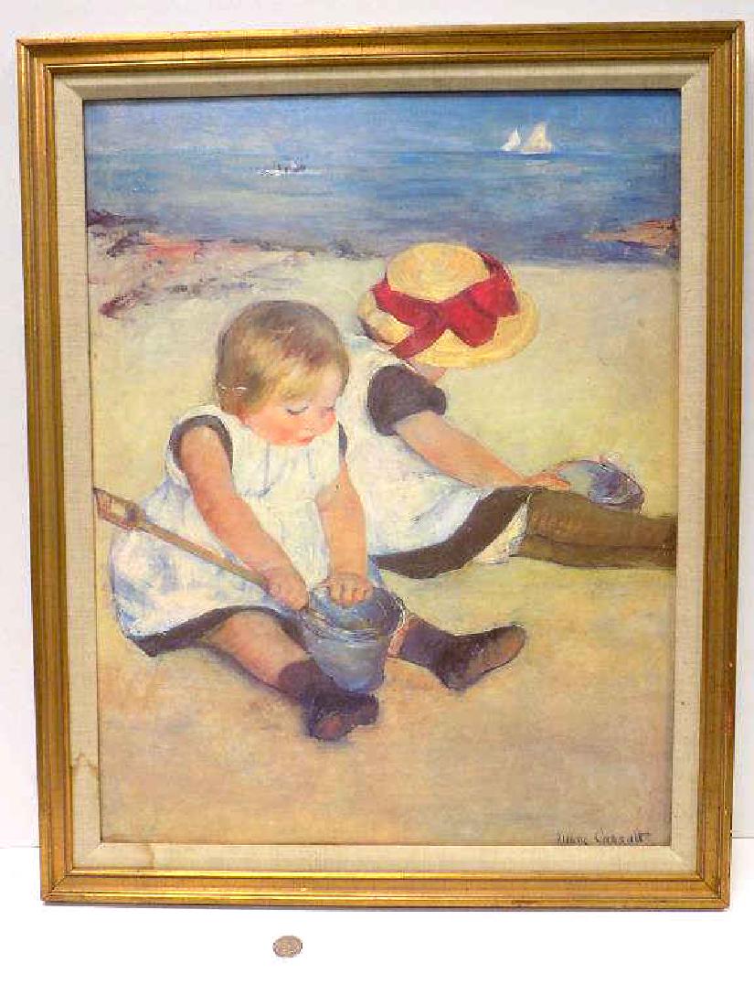 AFTER MARY CASSATT CHILDREN AT THE BEACH PAINTING (1 of 4)