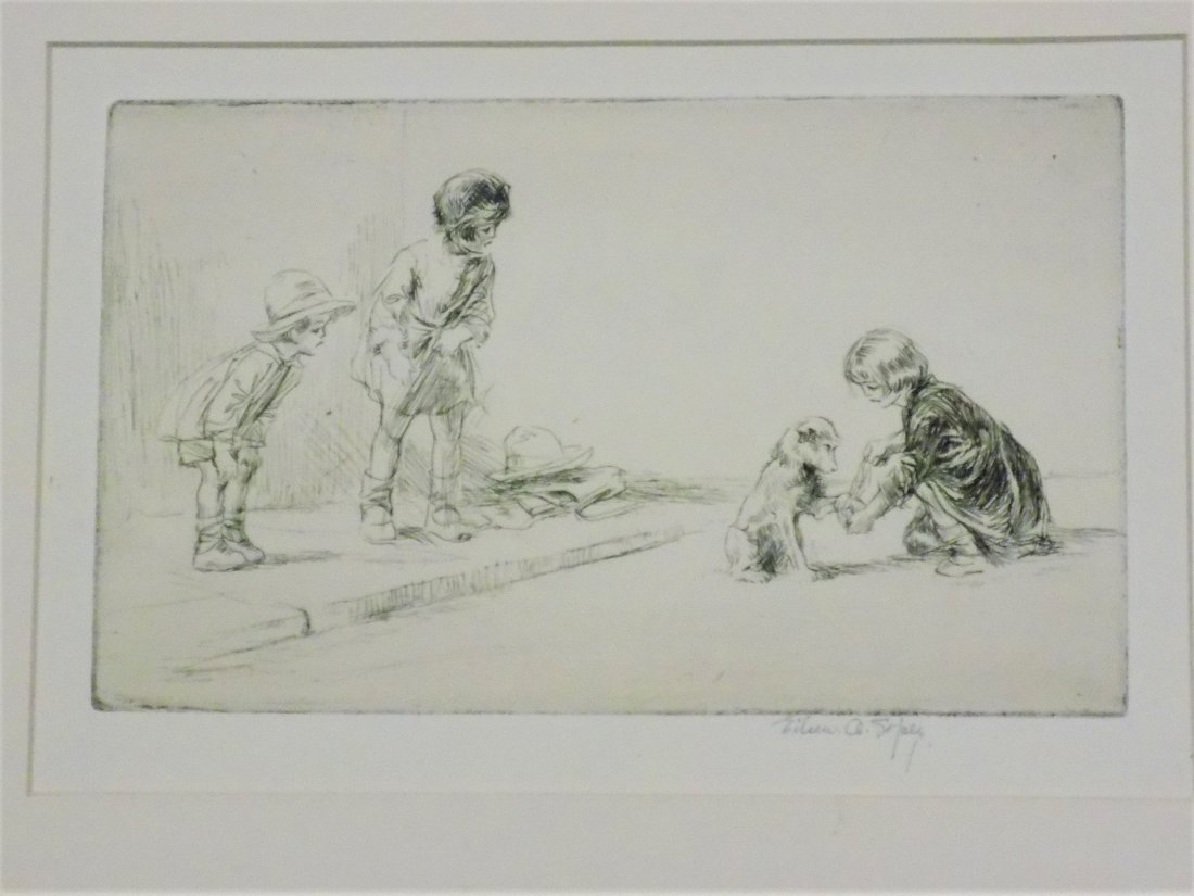 EILEEN ALICE SOPER - THE HURT PAW SIGNED ETCHING (1 of 4)