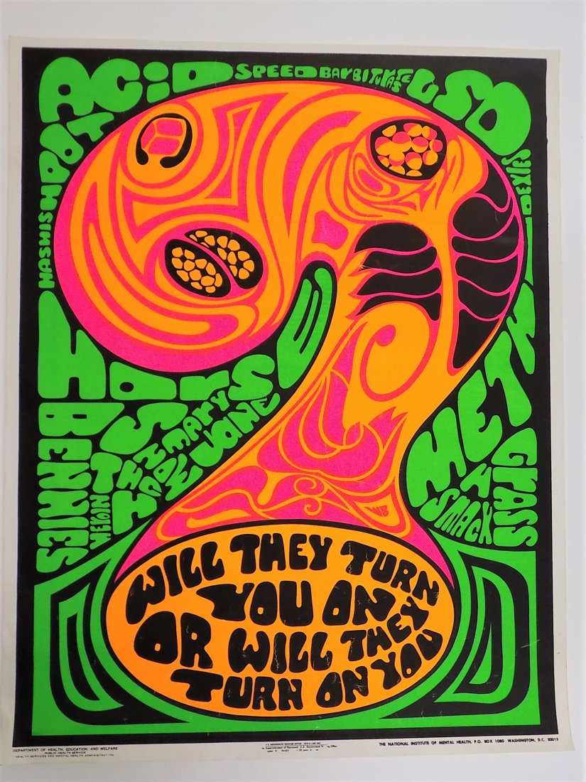 PSYCHEDELIC DRUGS BLACK LIGHT POSTER (1 of 1)