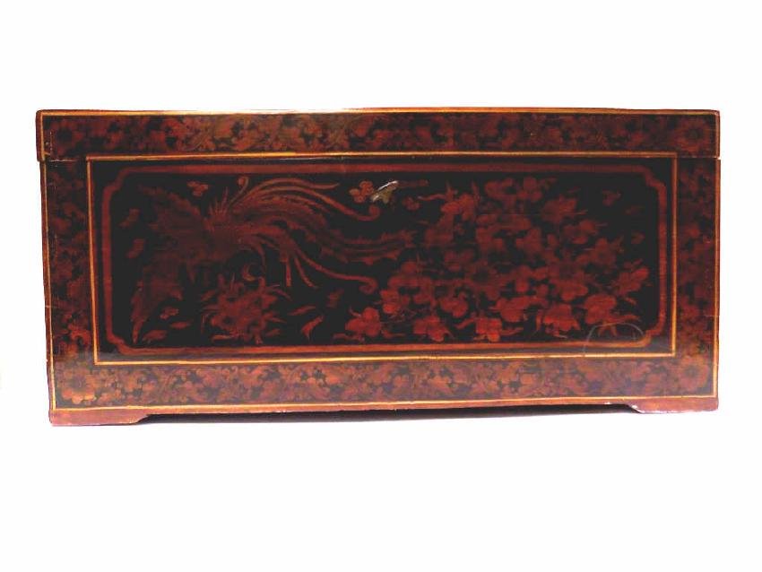 CHINESE FLYING PHOENIX DECORATED TRUNK (1 of 8)