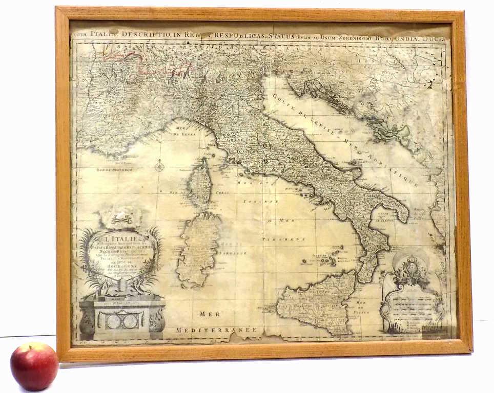 1694 HUBERT JAILLOT MAP OF ITALY (1 of 6)