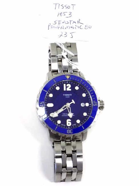 TISSOT 1853 SEASTAR POWERMATIC 80 BLUE WATCH (1 of 4)