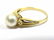 ART DECO 14K GOLD NATURAL PEARL DIAMOND RING