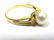 ART DECO 14K GOLD NATURAL PEARL DIAMOND RING - 3