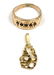 VICTORIAN GOLD GEM RING & 14K GOLD NUGGET PENDANT