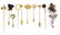 COLLECTION OF 10 STICK PINS W/ GOLD OPAL ETC