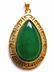 CHINESE GOLD VERMEIL JADEITE GREEN PENDANT