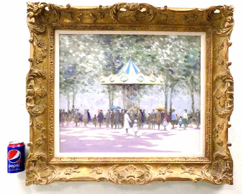 ANDRE GISSON - BIG IMPRESSIONIST CAROUSEL PAINTING (1 of 8)