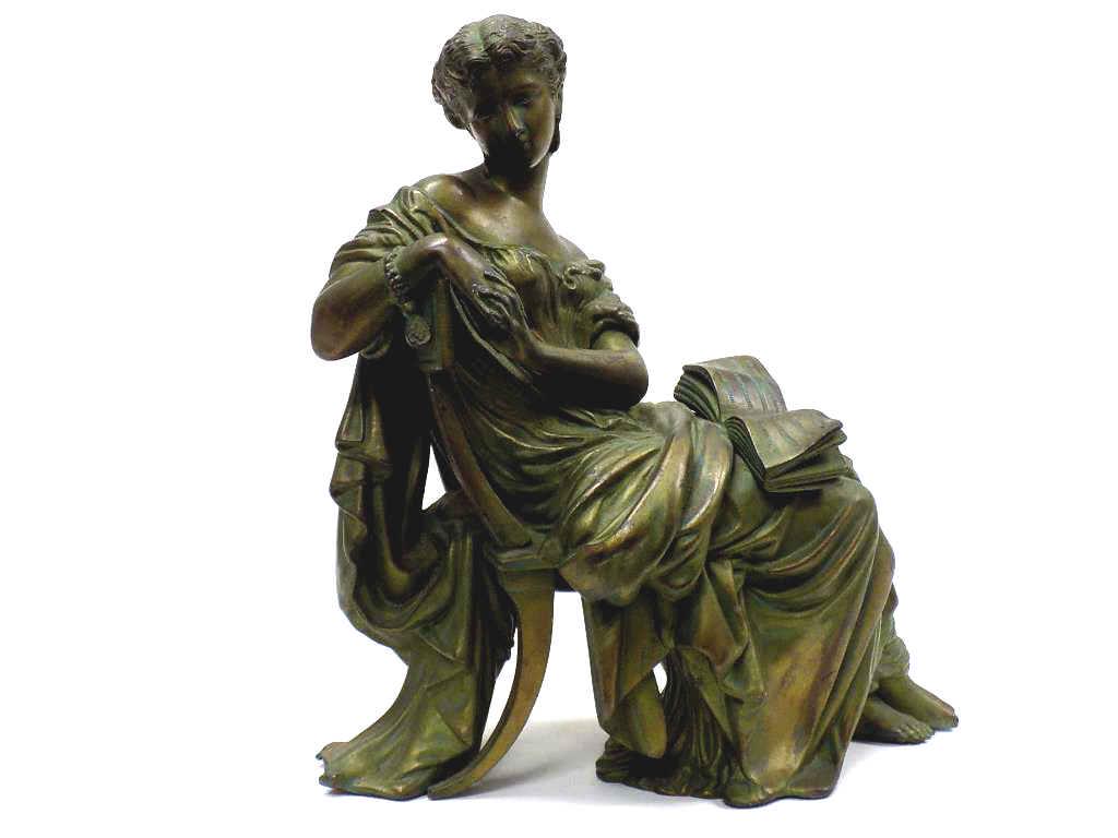 19TH CENTURY CLASSICAL BRONZED MAIDEN SCULPTURE (1 of 7)