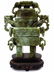 MAGNIFICENT CHINESE TAOTIE DRAGON JADE CENSER