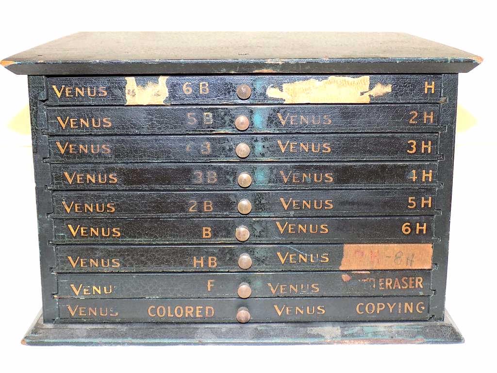 VENUS ADVERTISING DISPLAY CASE WITH PENCILS (1 of 4)