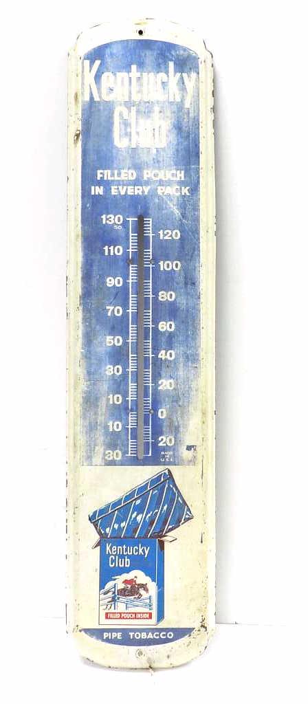 KENTUCKY CLUB PIPE TOBACCO ADVERTISING THERMOMETER (1 of 3)