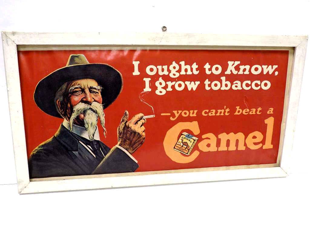 RARE CAMEL CIGARETTES TRAIN CAR ADVERTISING SIGN (1 of 3)