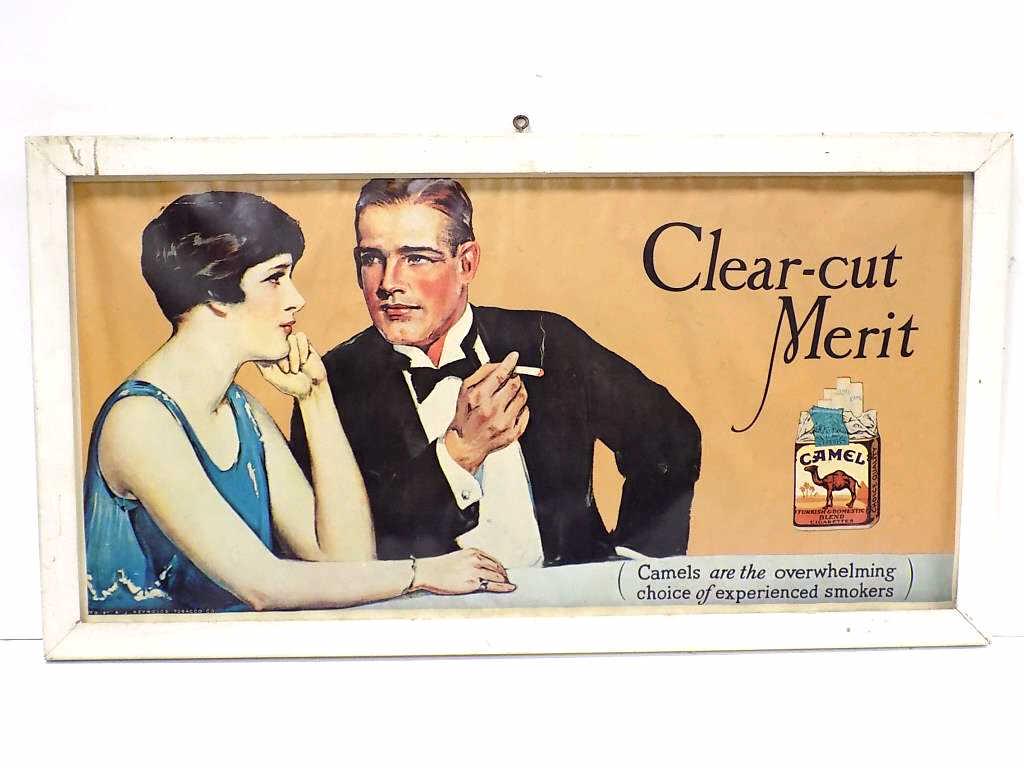 RARE CAMEL CIGARETTES TRAIN CAR ADVERTISING SIGN (1 of 4)