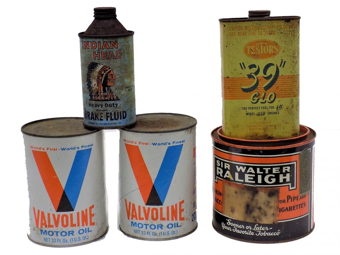 VINTAGE ADVERTISING CANS GROUP (1 of 2)