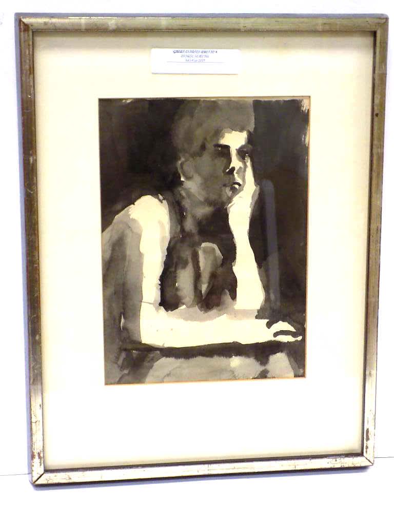 ABBY SHAHN - CONTEMPLATION WATERCOLOR (1 of 3)