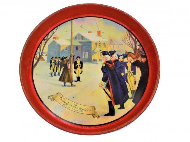 SCHEIDT BEER GEORGE WASHINGTON ADVERTISING TRAY (1 of 3)