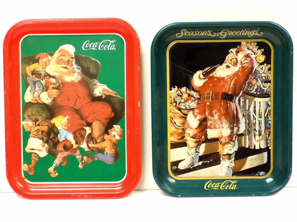 COCA COLA SANTA CLAUS ADVERTISING TRAYS - SUNDBLOM (1 of 3)