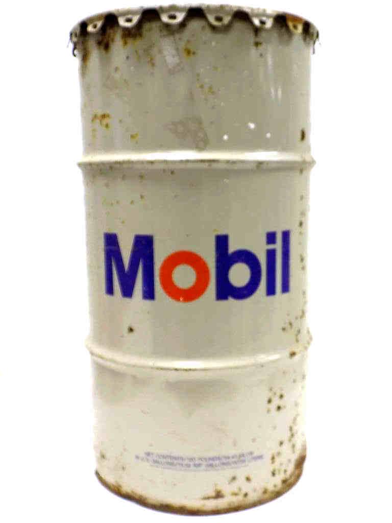MOBIL LUBE OIL STEEL DRUM CONTAINER (1 of 2)