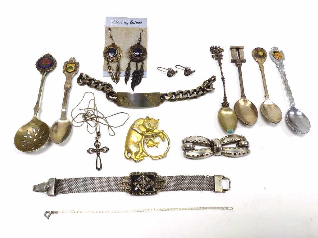 VARIOUS SILVER LOT INCLUDING JEWELRY (1 of 1)