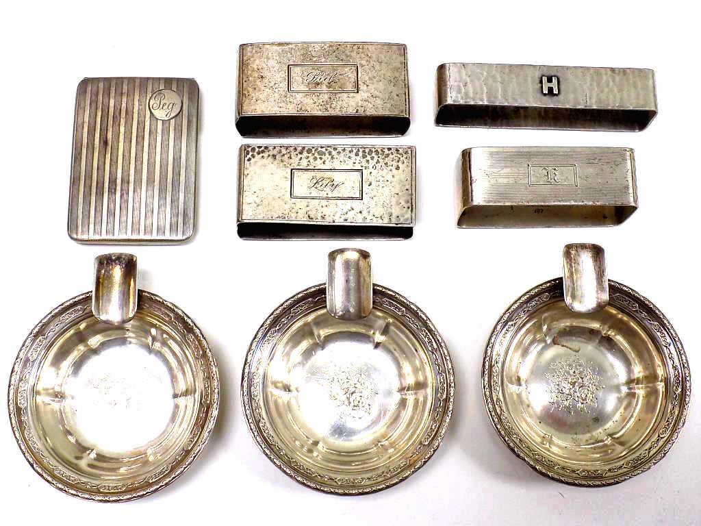 ANTIQUE STERLING SILVER SMALLS LOT (1 of 3)