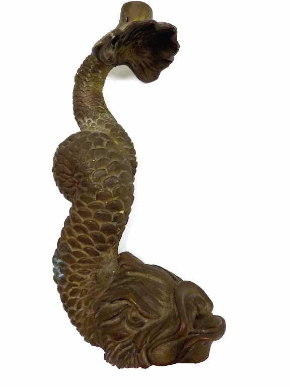 19TH CENTURY BRONZE SERPENT ARCHITECTURAL ELEMENT (1 of 3)