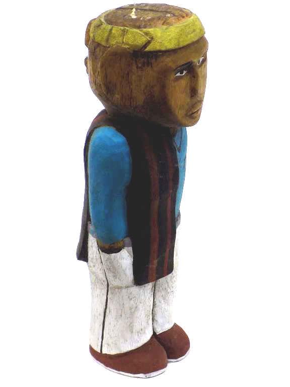 BRYANT DINE - FOLK ART INDIAN MAN CARVED FIGURE (1 of 5)