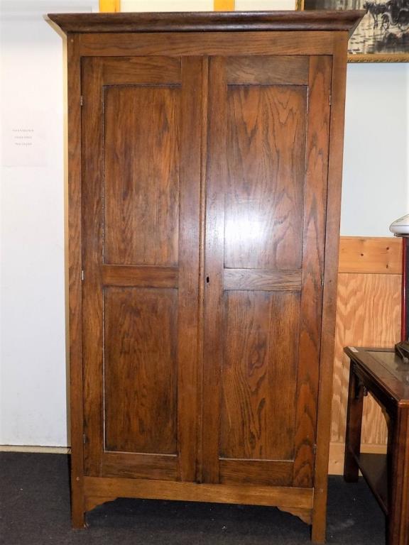 IMPORTANT LARKIN ESTATE OAK 2 DOOR ARMOIRE WARDROE (1 of 3)