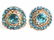 VINTAGE SIMULATED BLUE TOPAZ COSTUME EARRINGS