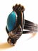 NATIVE AMERICAN INDIAN SILVER TURQUOISE RING - 3