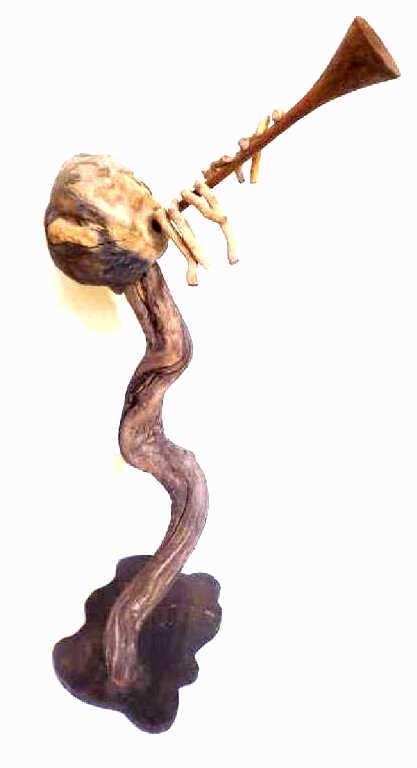 MOROZ - BIG FOLK ART MUSICIAN SCULPTURE (1 of 2)