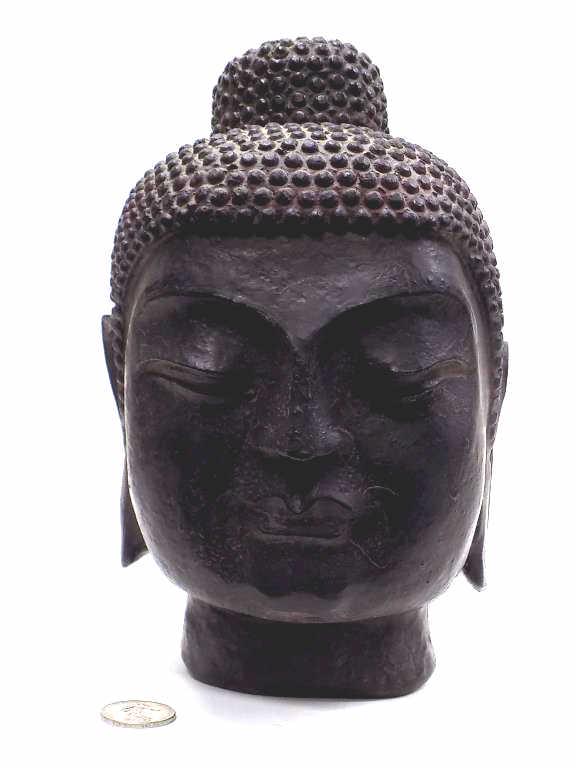 INDONESIAN BUDDHA HEAD: Indonesian Ceramic Buddha Head. Height 9"