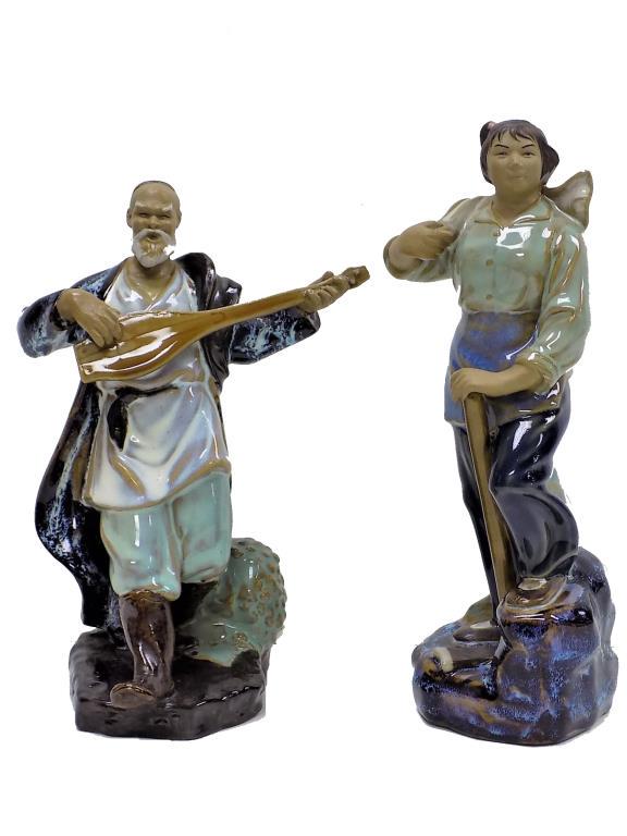 CHINESE FIGURAL GLAZED POTTERY FIGURES (1 of 3)
