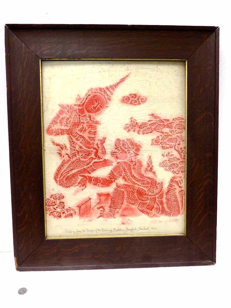 BANGKOK THAILAND BUDDHA TEMPLE RUBBING (1 of 4)