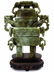MAGNIFICENT CHINESE TAOTIE DRAGON JADE CENSER