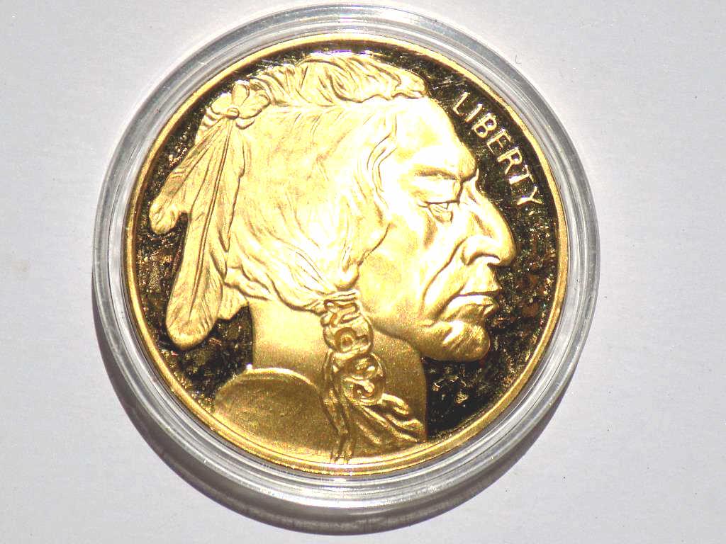 2012 US GOLD BUFFALO INDIAN HEAD $50 COIN COPY (1 of 2)