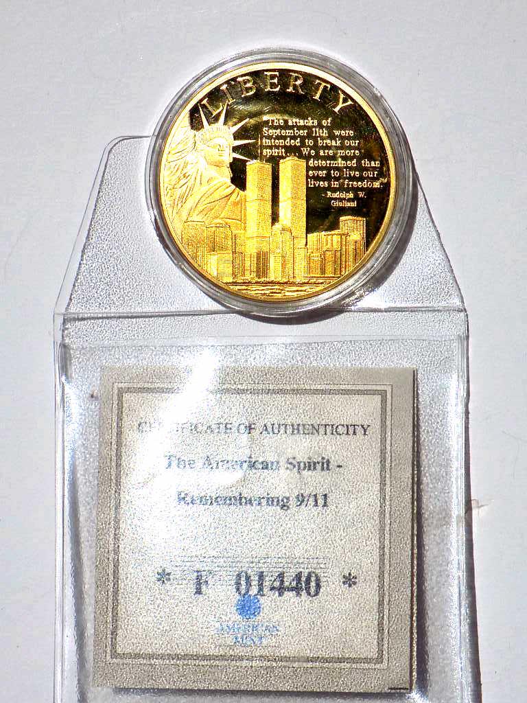 AMERICAN SPIRIT REMEMBERING 9/11 LIBERTY GOLD COIN (1 of 1)
