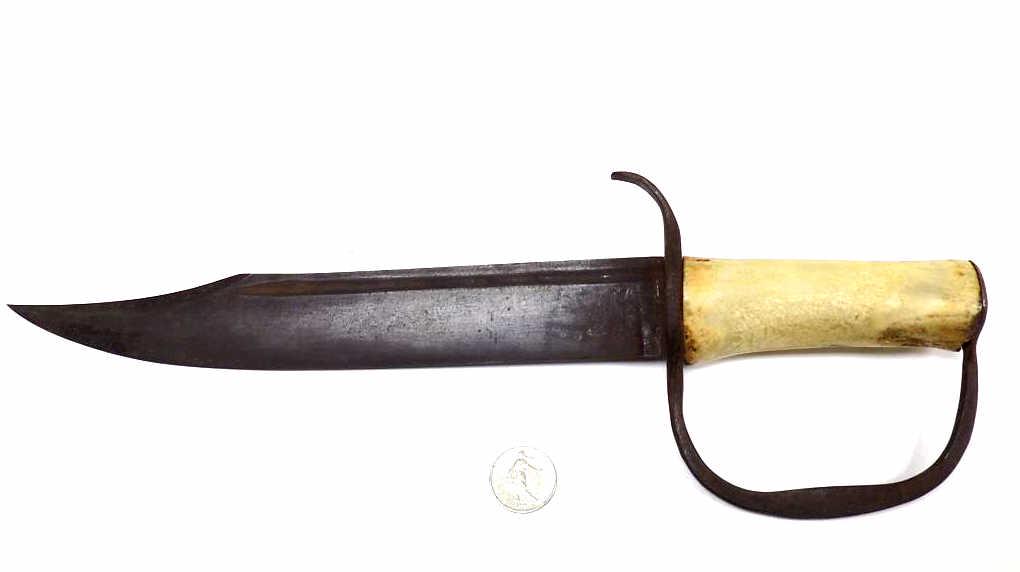 CIVIL WAR MILITARY BOWIE KNIFE W/ STAG HANDLE (1 of 5)