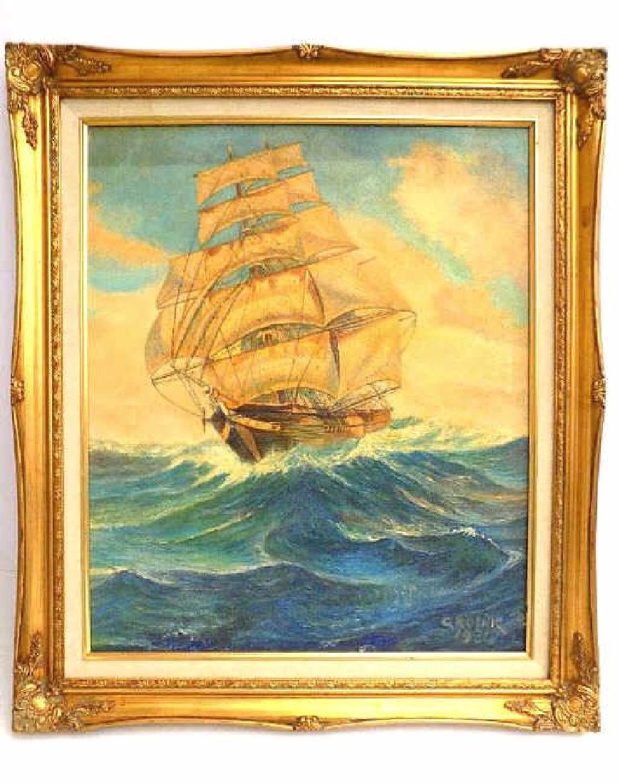 KOENIG - CLIPPER SHIP AT SEA PAINTING (1 of 4)