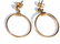 14K YELLOW GOLD BEADED RING EARRINGS