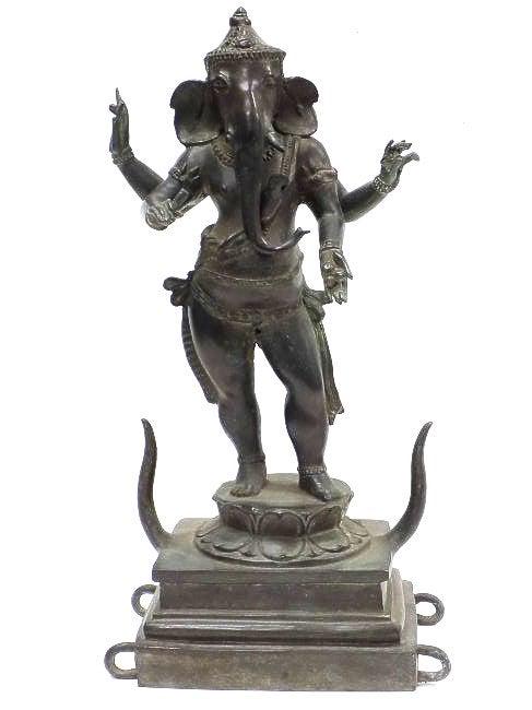 ANCIENT BRONZE GANESHA SHIVA DIETY BUDDHA STATUE (1 of 10)