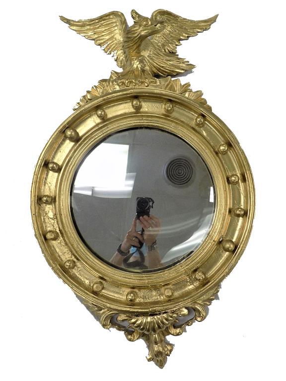 ANTIQUE FEDERAL EAGLE BULLSEYE MIRROR (1 of 3)
