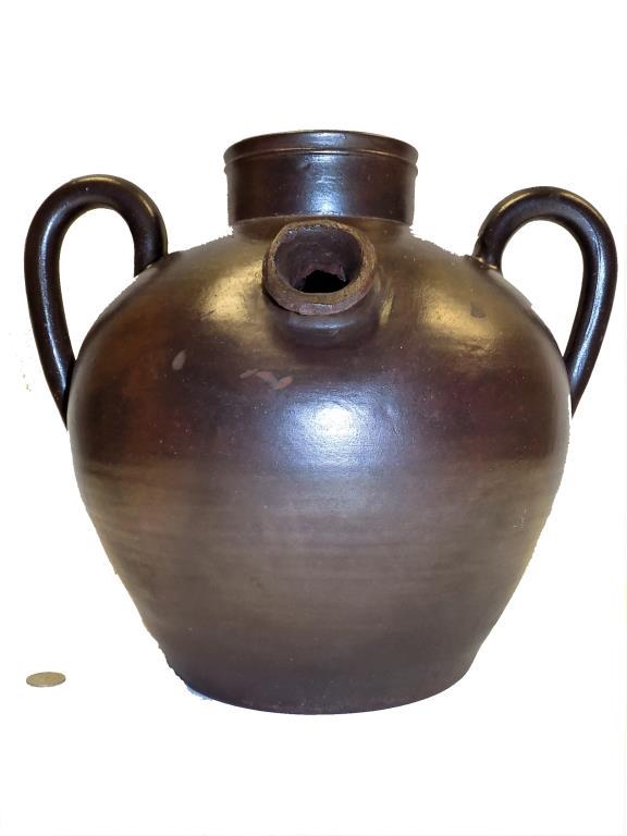 FRENCH SIGNED 3 HANDLED WATER JUG / JAR (1 of 5)