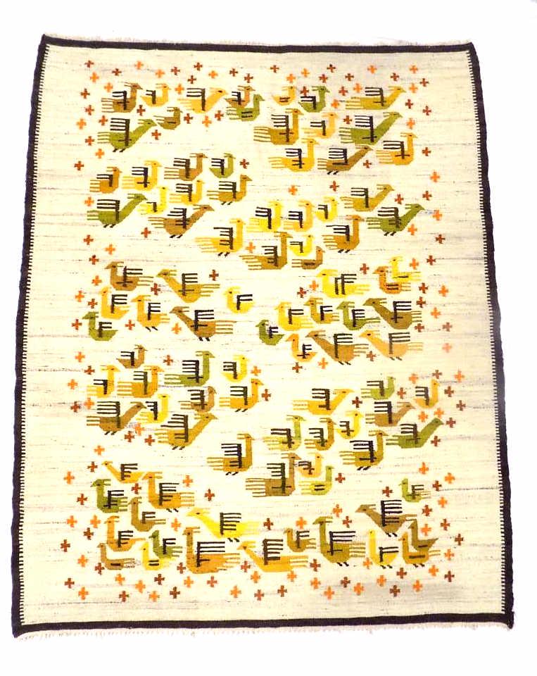 NAVAJO INDIAN ROAD RUNNER PICTORAL YEI RUG (1 of 4)