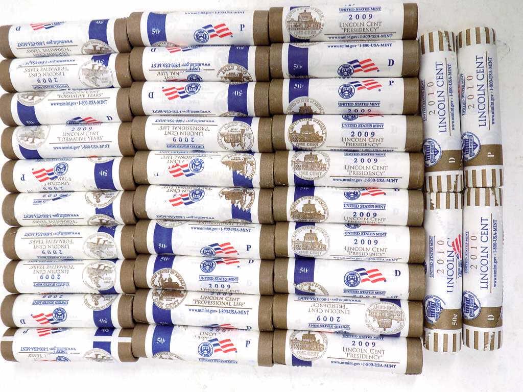 2009-2010 LINCOLN CENT UNCIRCULATED 2 ROLL SETS (1 of 2)