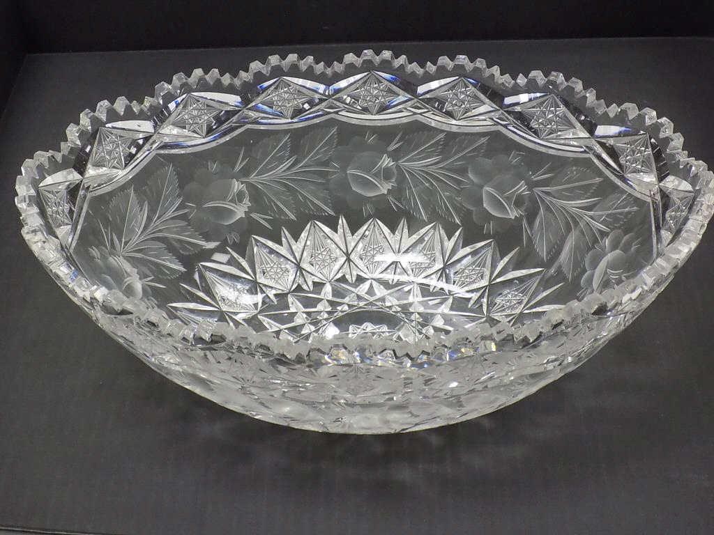 AMERICAN BRILLIANT CUT GLASS FRUIT BOWL (1 of 5)