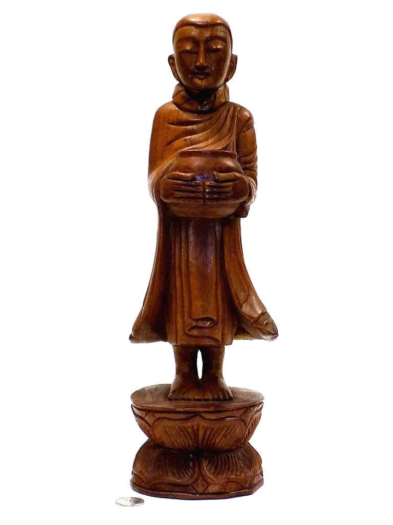 BURMA CARVED WOODEN BUDDHA (1 of 5)